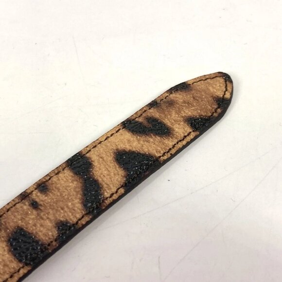 DOLCE&GABBANA Logo Leopard Leopard print Leopard belt PVC Brown/Black